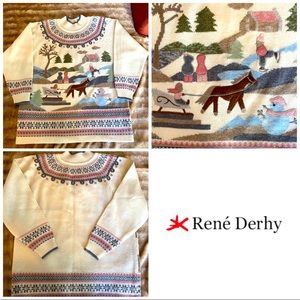 Vintage Rene Derhy farmhouse turtleneck sweater sz M